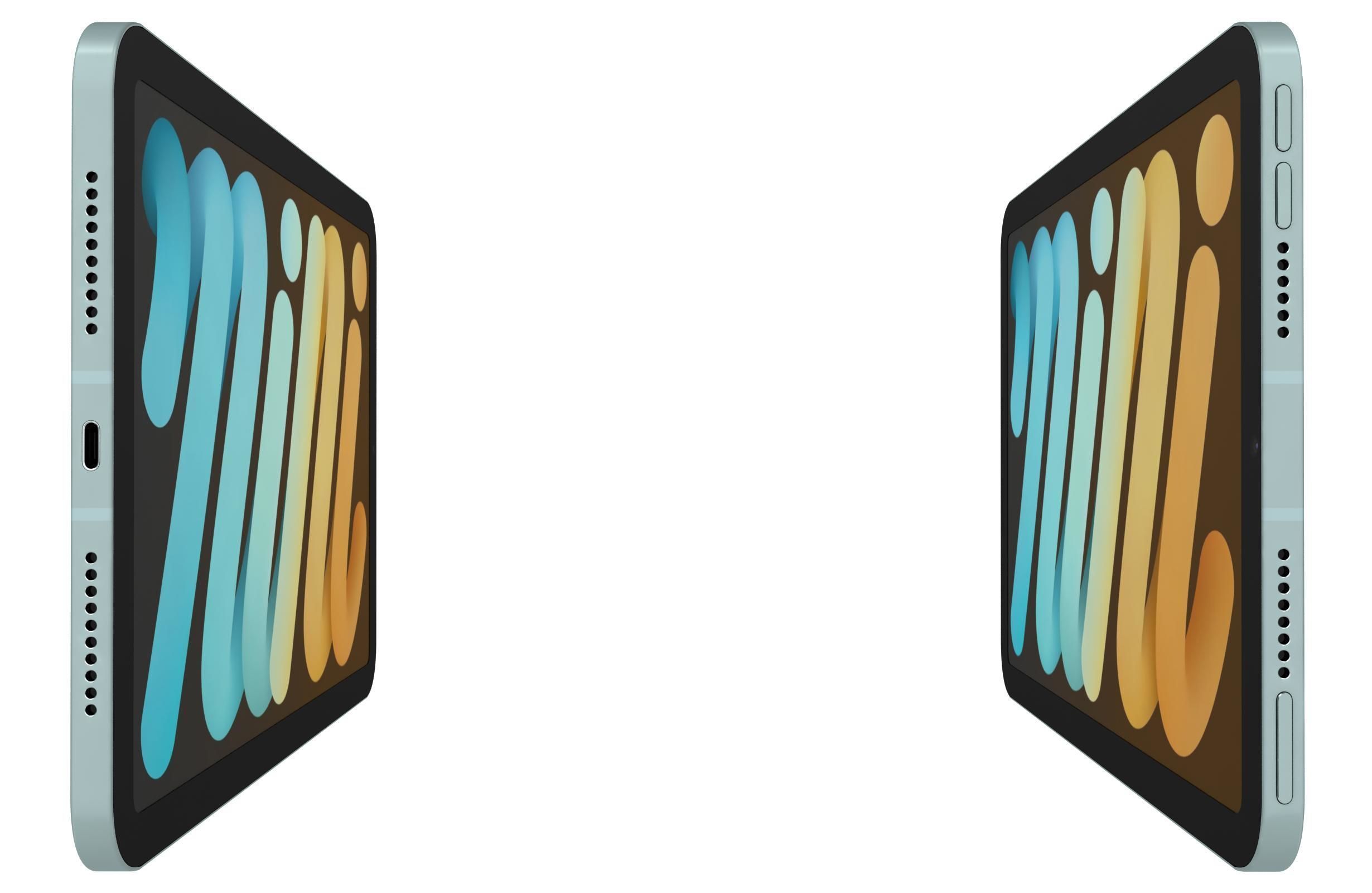 Apple iPad Mini 2024 Blue 3D model_2