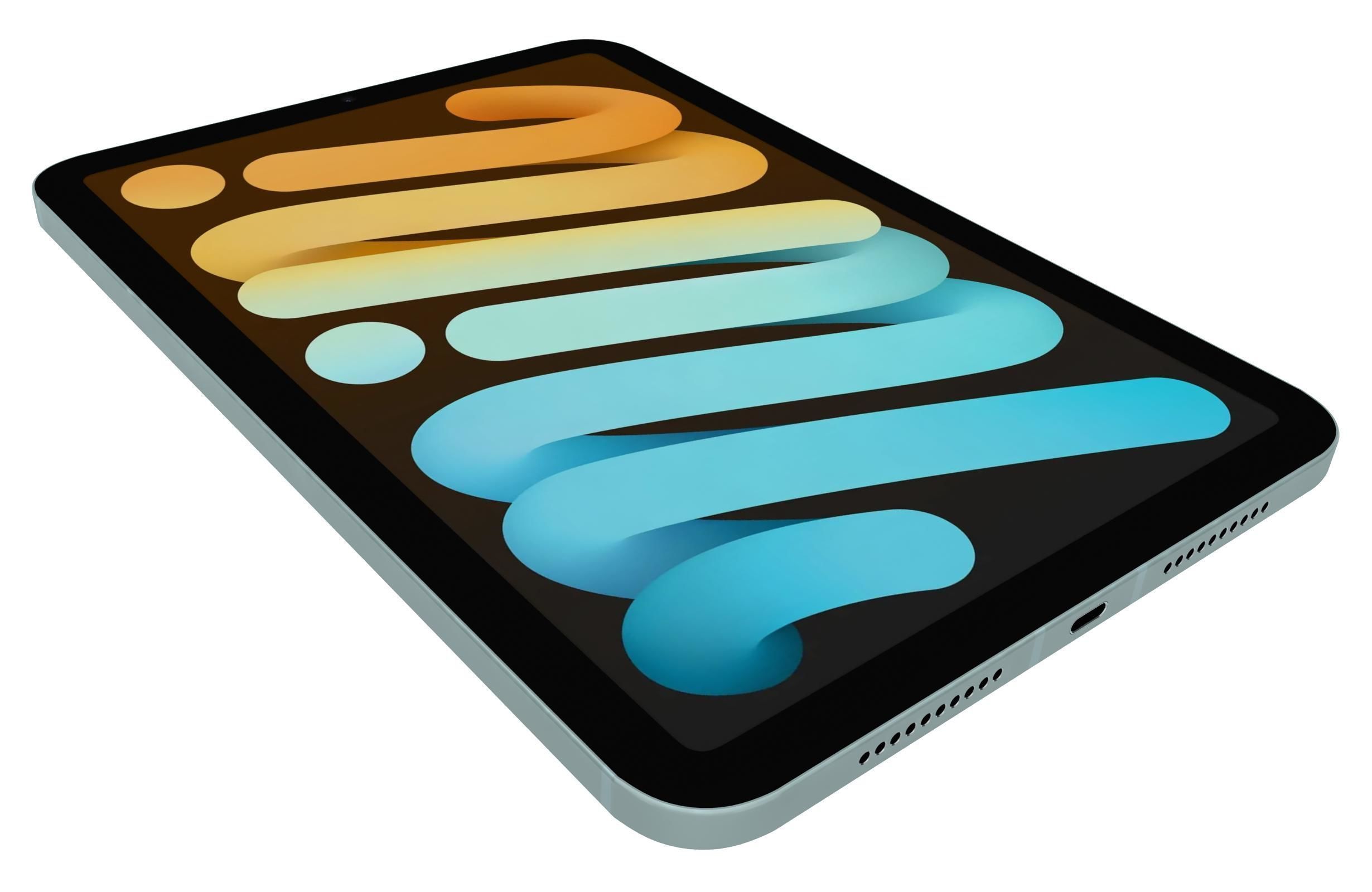 Apple iPad Mini 2024 Blue 3D model_12