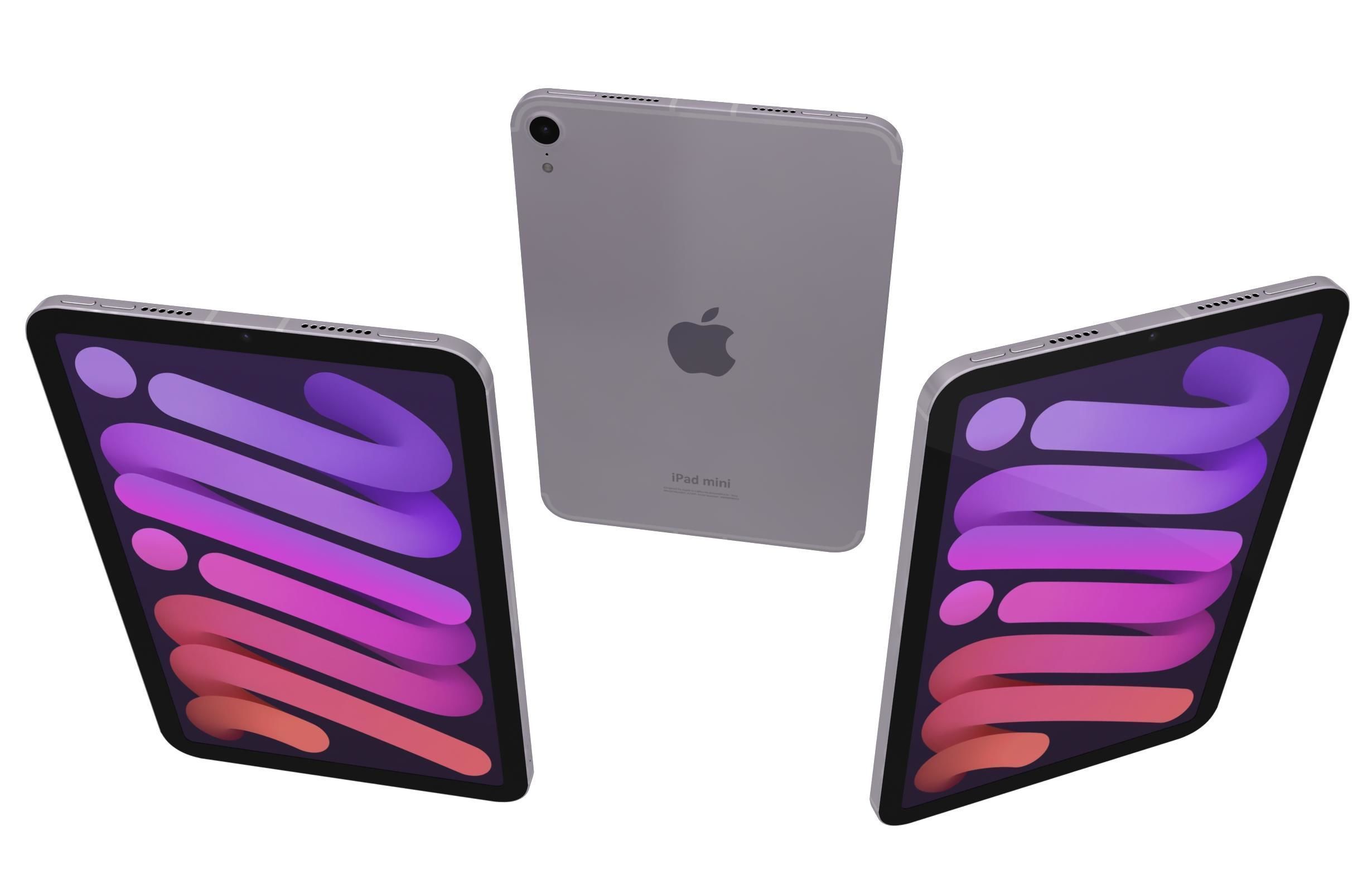 Apple iPad Mini 2024 Purple 3D model_1