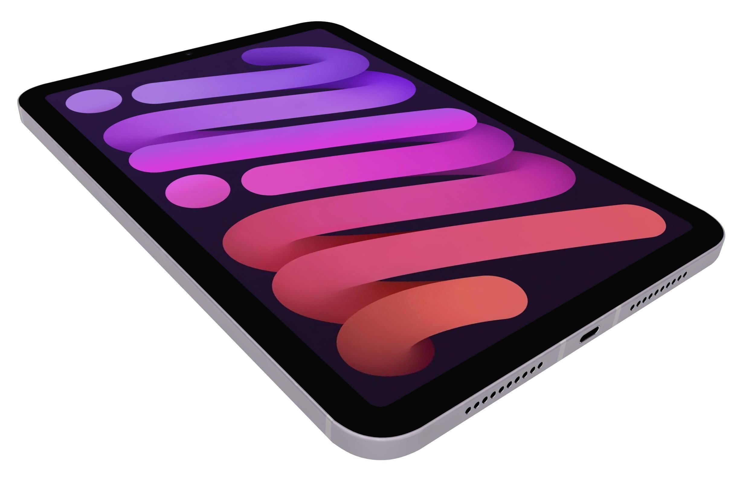 Apple iPad Mini 2024 Purple 3D model_12
