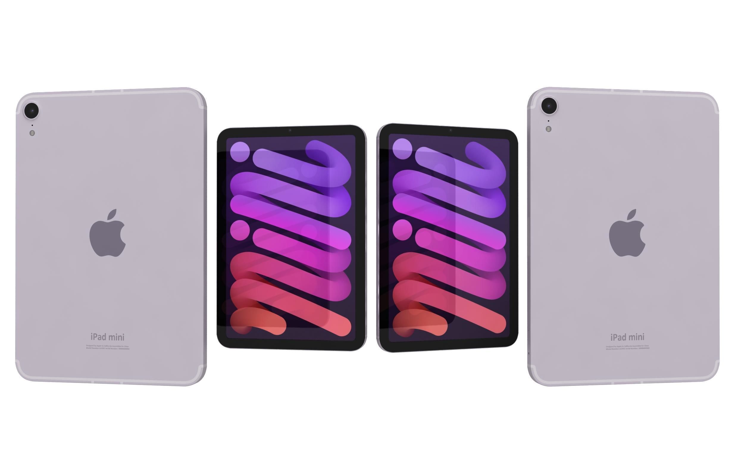 Apple iPad Mini 2024 Purple 3D model_3