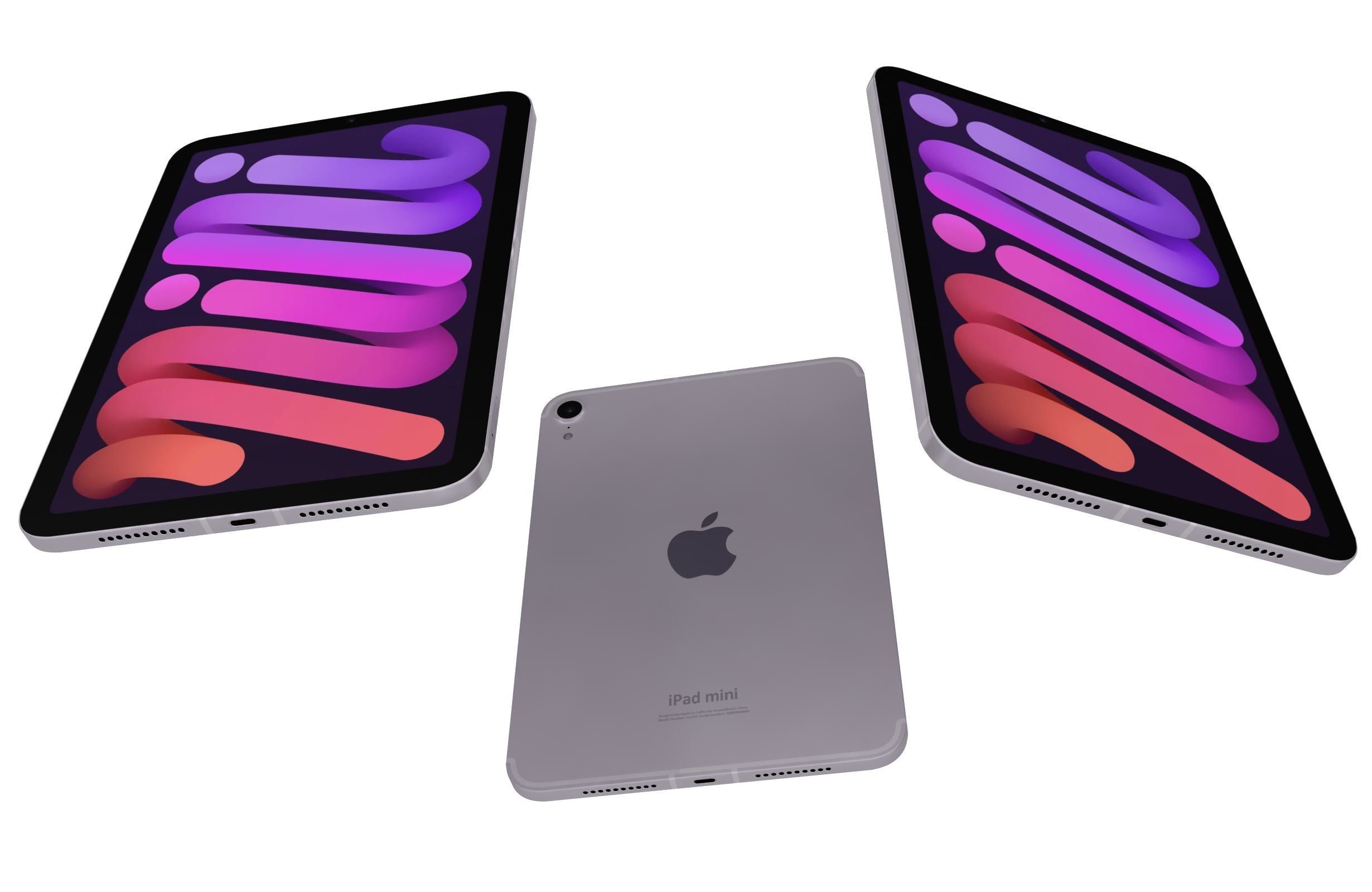 Apple iPad Mini 2024 Purple 3D model_2