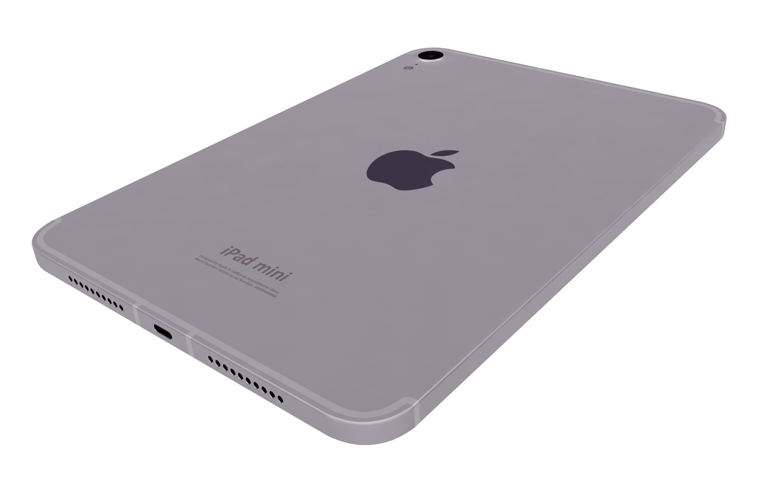 Apple iPad Mini 2024 Purple 3D model_14