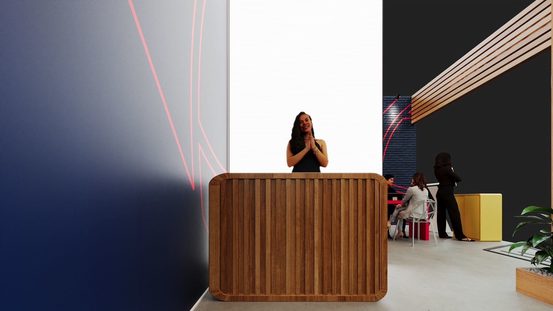 Exhibition Stand - 7m x 5m 3D model - 50m 3D model 3D model 3D model_8