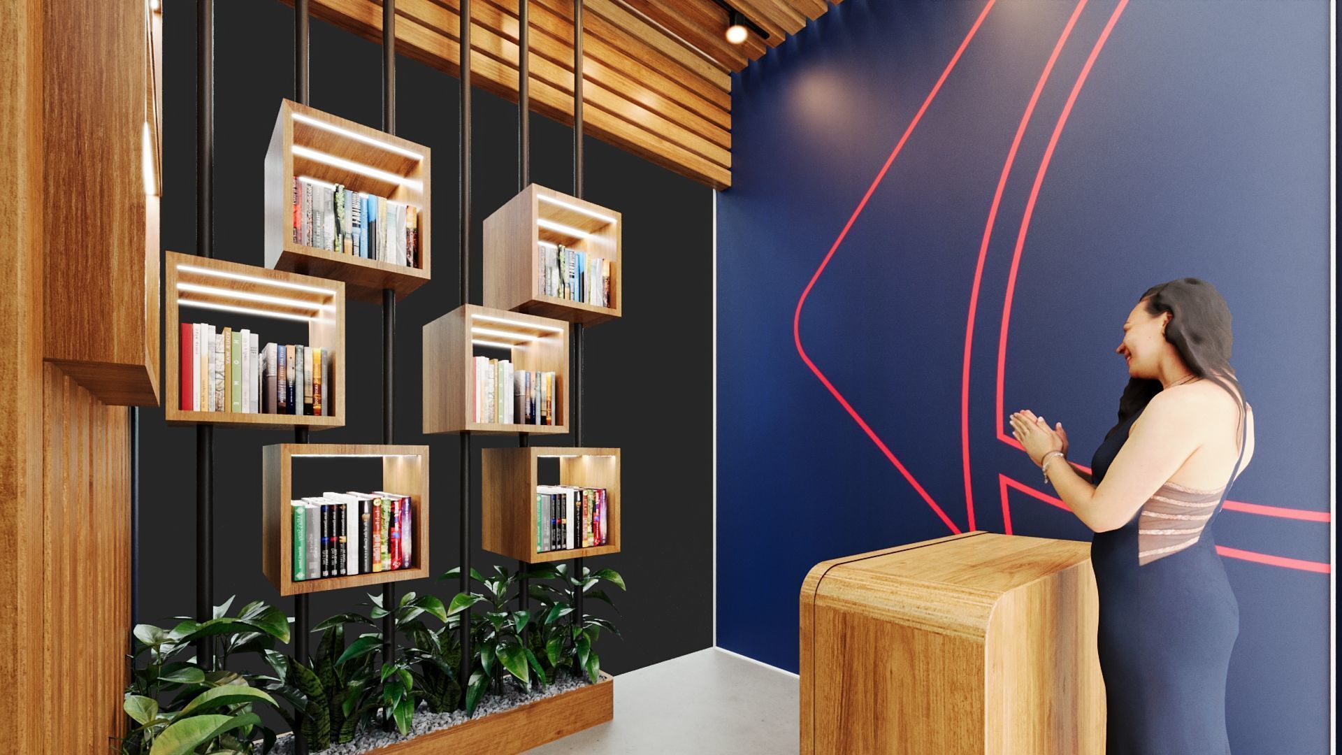 Exhibition Stand - 7m x 5m 3D model - 50m 3D model 3D model 3D model_6