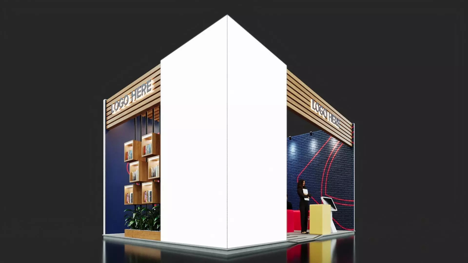 Exhibition Stand - 7m x 5m 3D model - 50m 3D model 3D model 3D model_0
