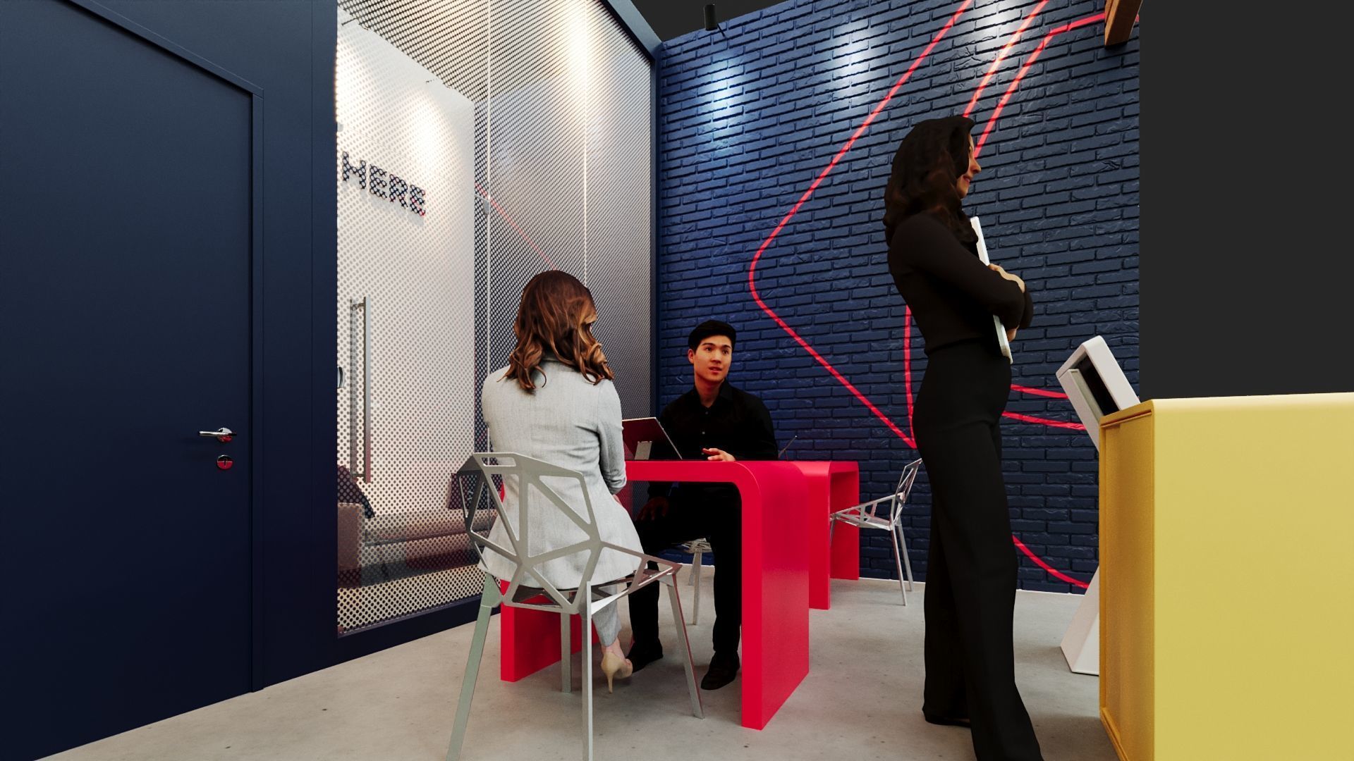 Exhibition Stand - 7m x 5m 3D model - 50m 3D model 3D model 3D model_3