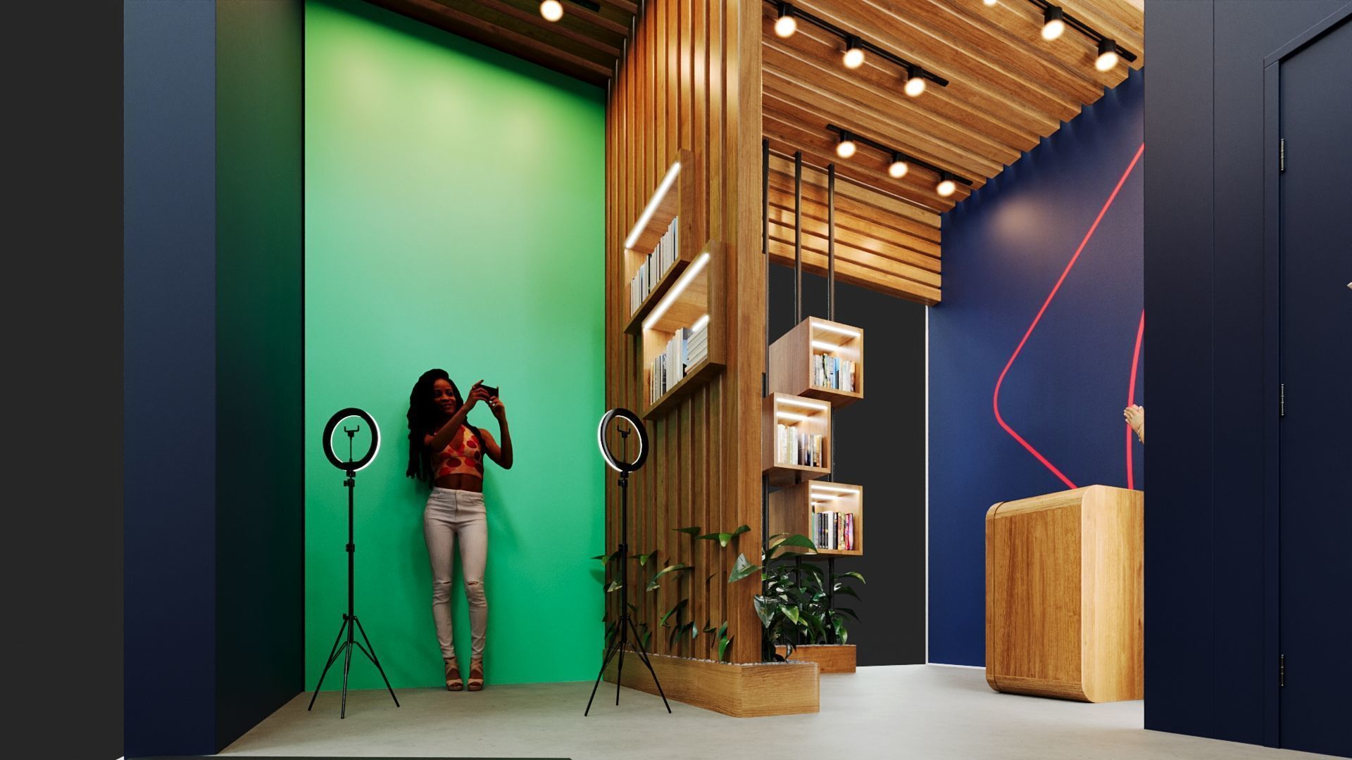 Exhibition Stand - 7m x 5m 3D model - 50m 3D model 3D model 3D model_2