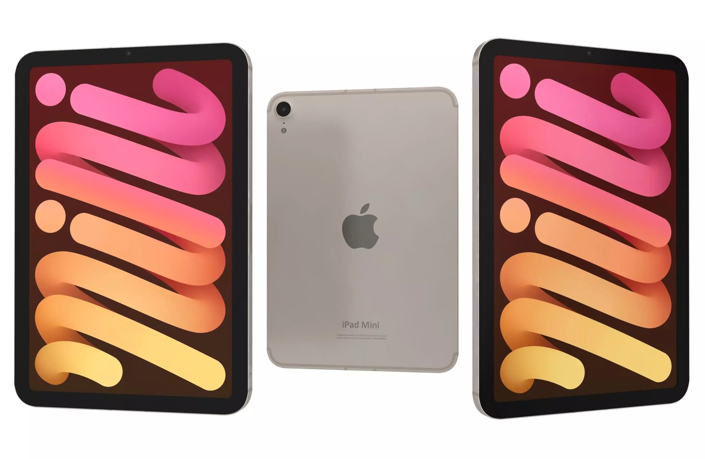 Apple iPad Mini 2024 Starlight 3D model