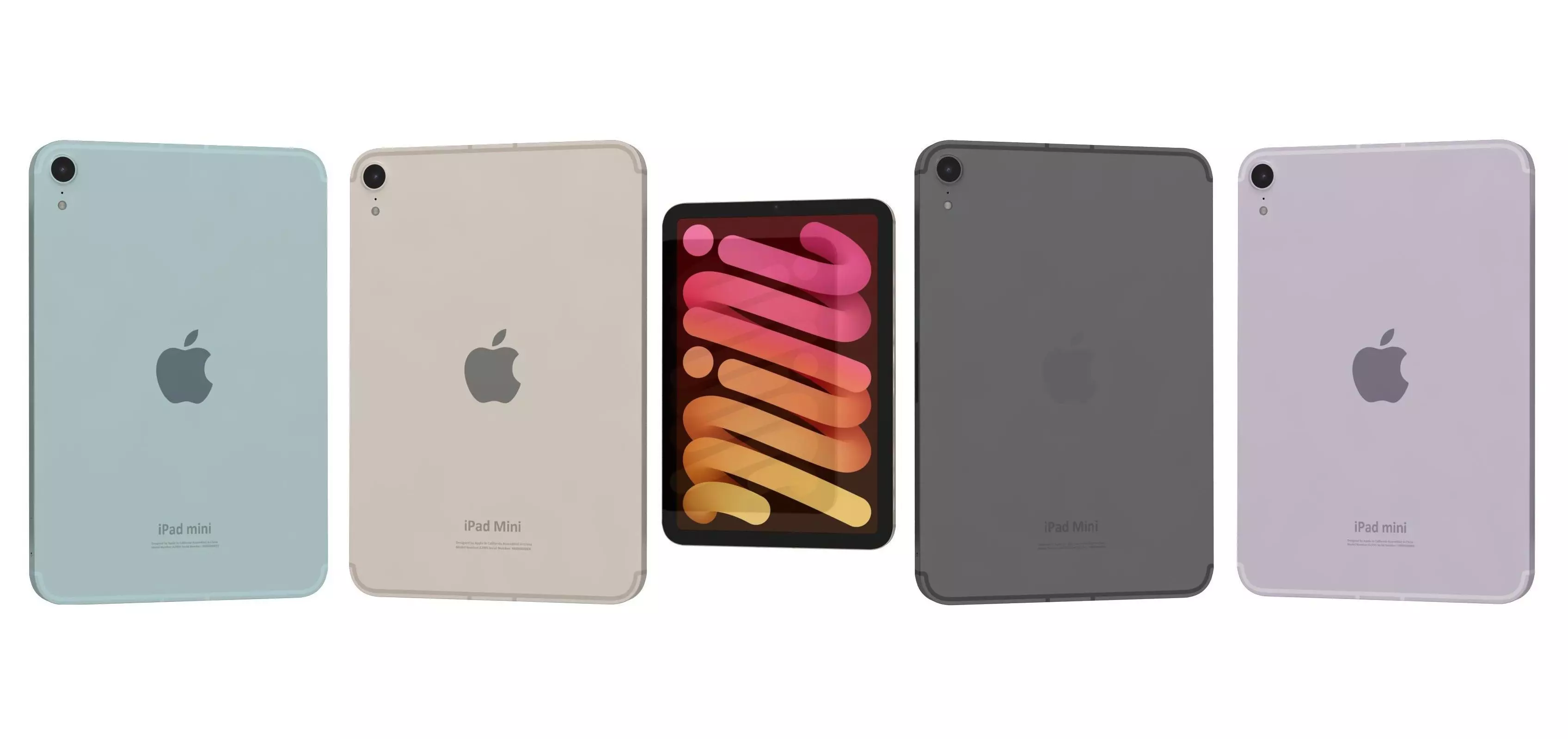 Apple iPad Mini 2024 All Colors 3D model_0