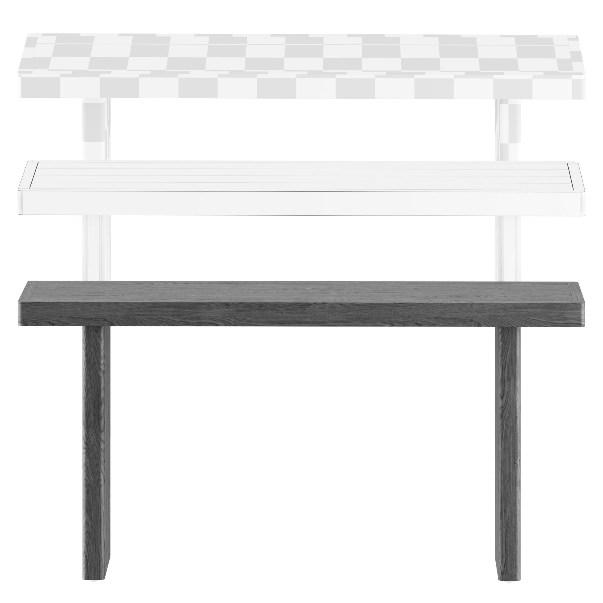 Monterey Console Table 3D model_1