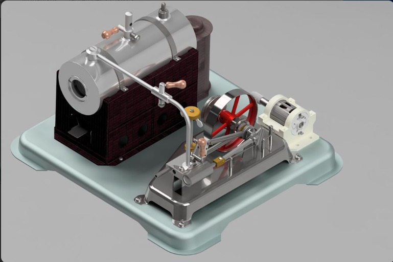 air powered steam engine 3D print model_1