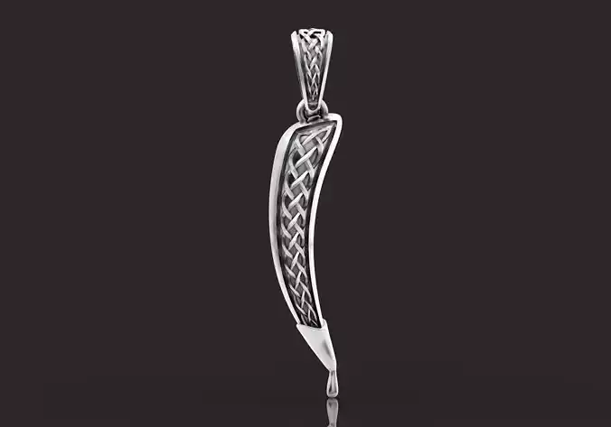 Man Celtic Viking Horn Pendant 1429 3D print model