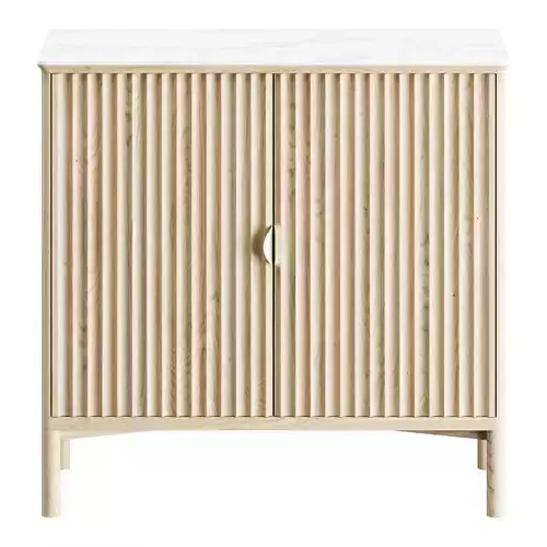 Olive Reeded Cabinet