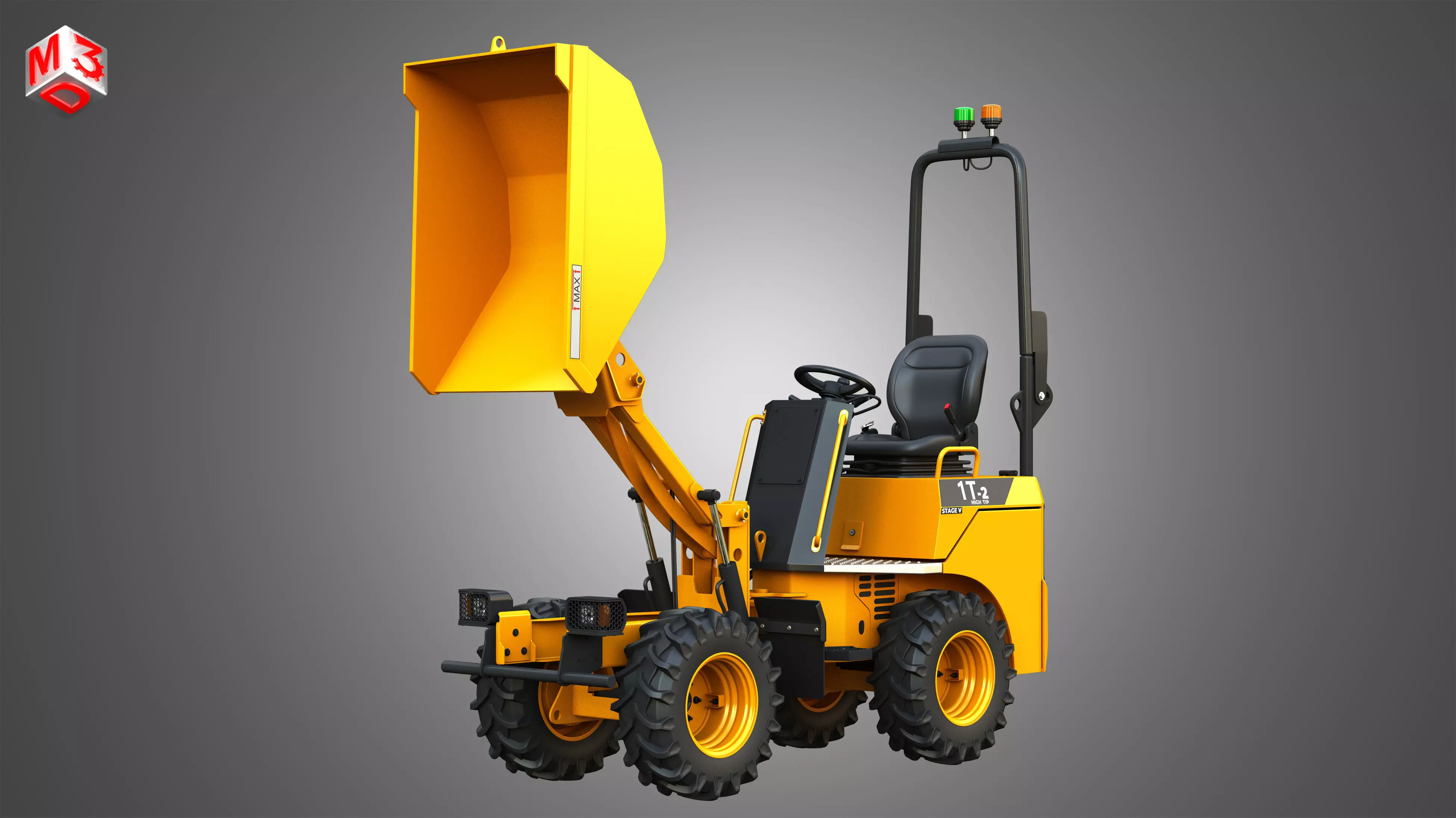 1T-2 Electric High Tip Dumper 3D model