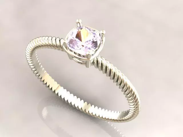 solitair ring 3D model_0