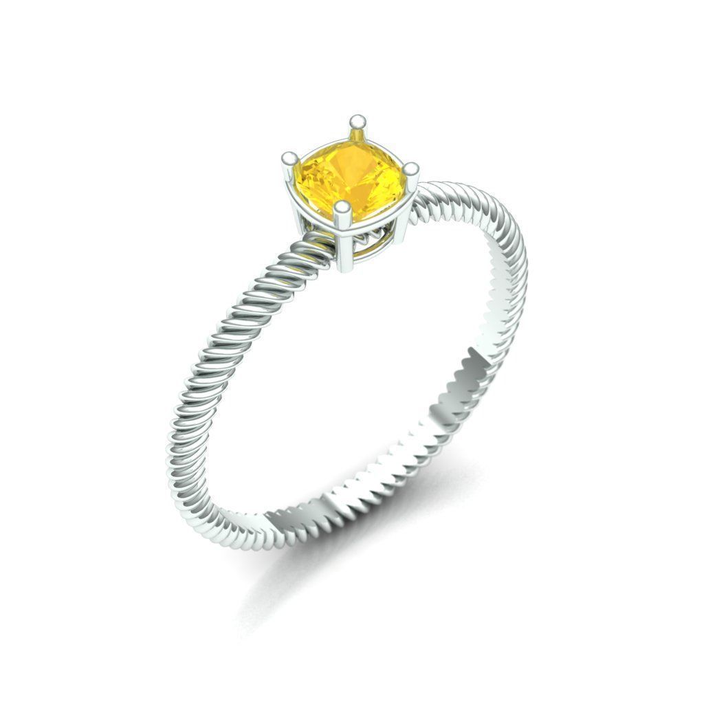 solitair ring 3D model_2