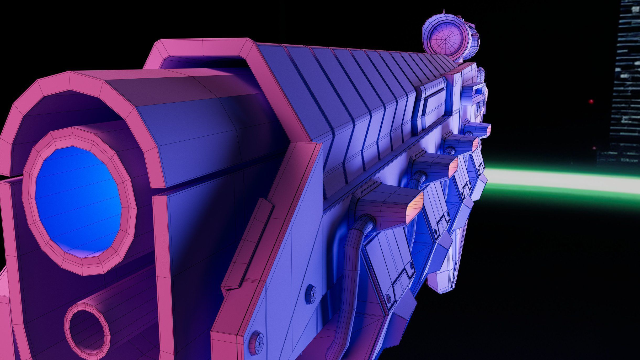 Sci-Fi Railgun 3D model_7