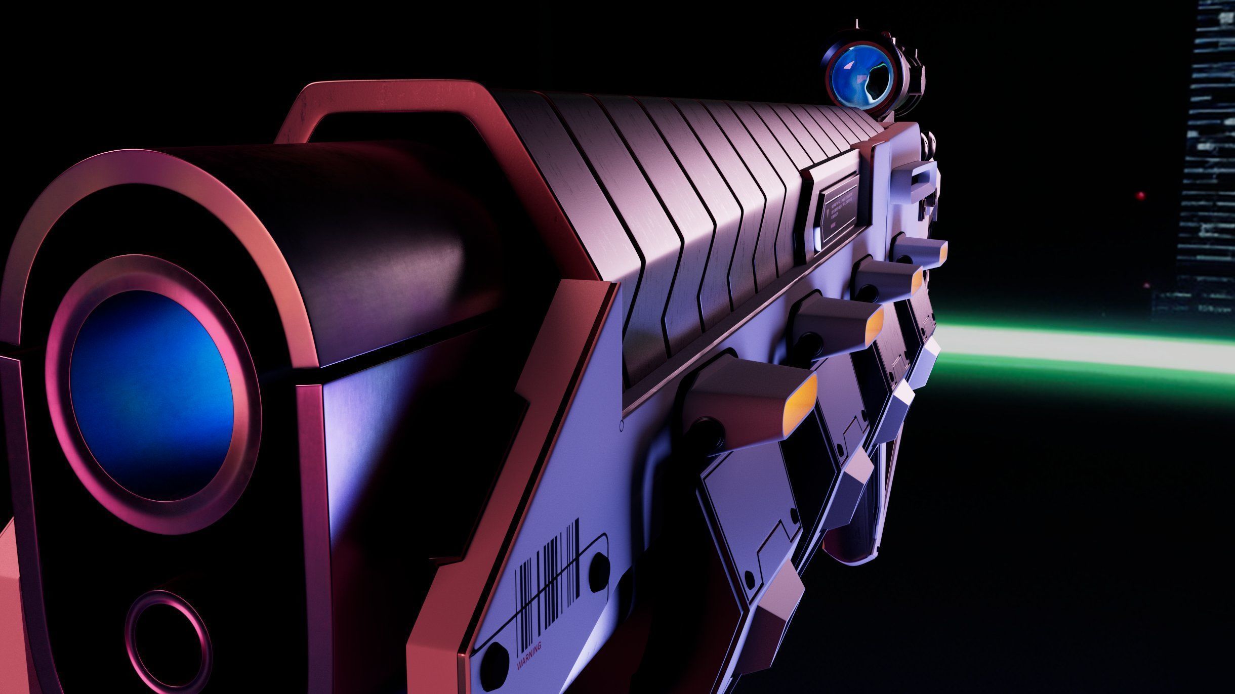 Sci-Fi Railgun 3D model_6