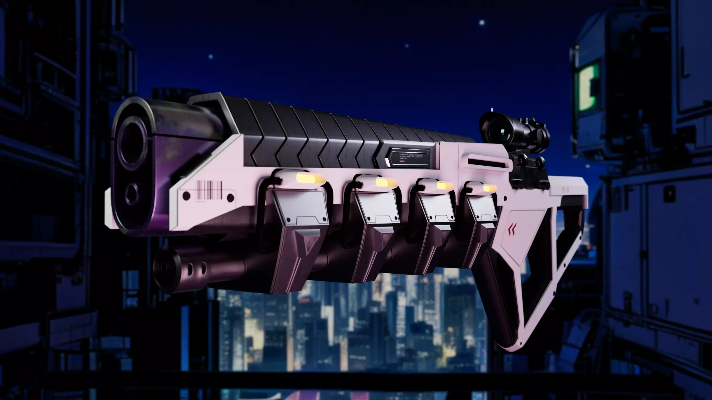 Sci-Fi Railgun 3D model_0