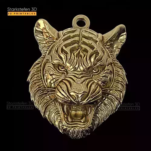 Tiger Roaring 3D printable 