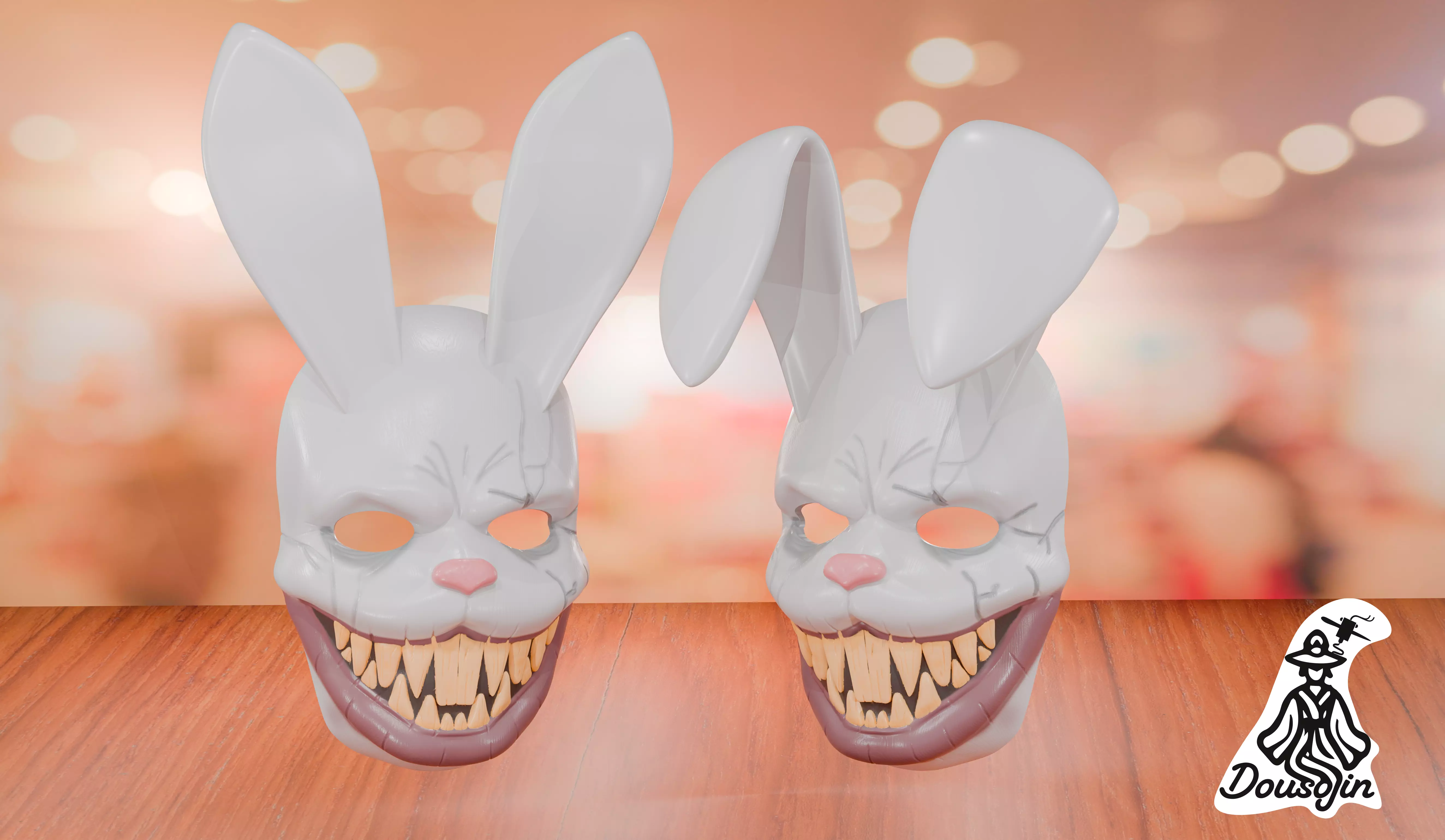 Horrible Rabbit Mask  3D print model_0