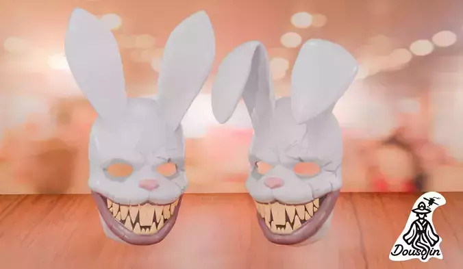 Horrible Rabbit Mask  3D print model