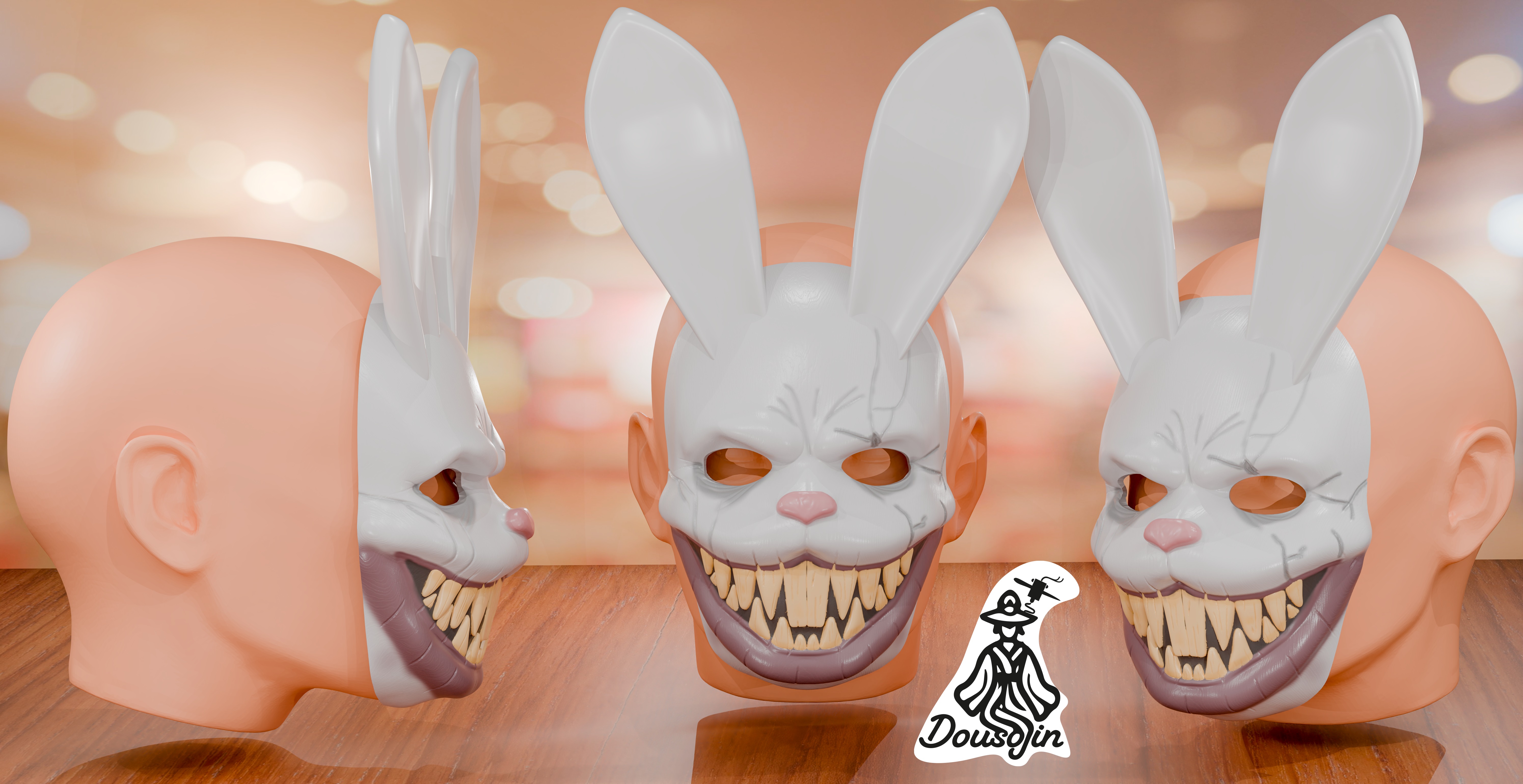 Horrible Rabbit Mask  3D print model_2