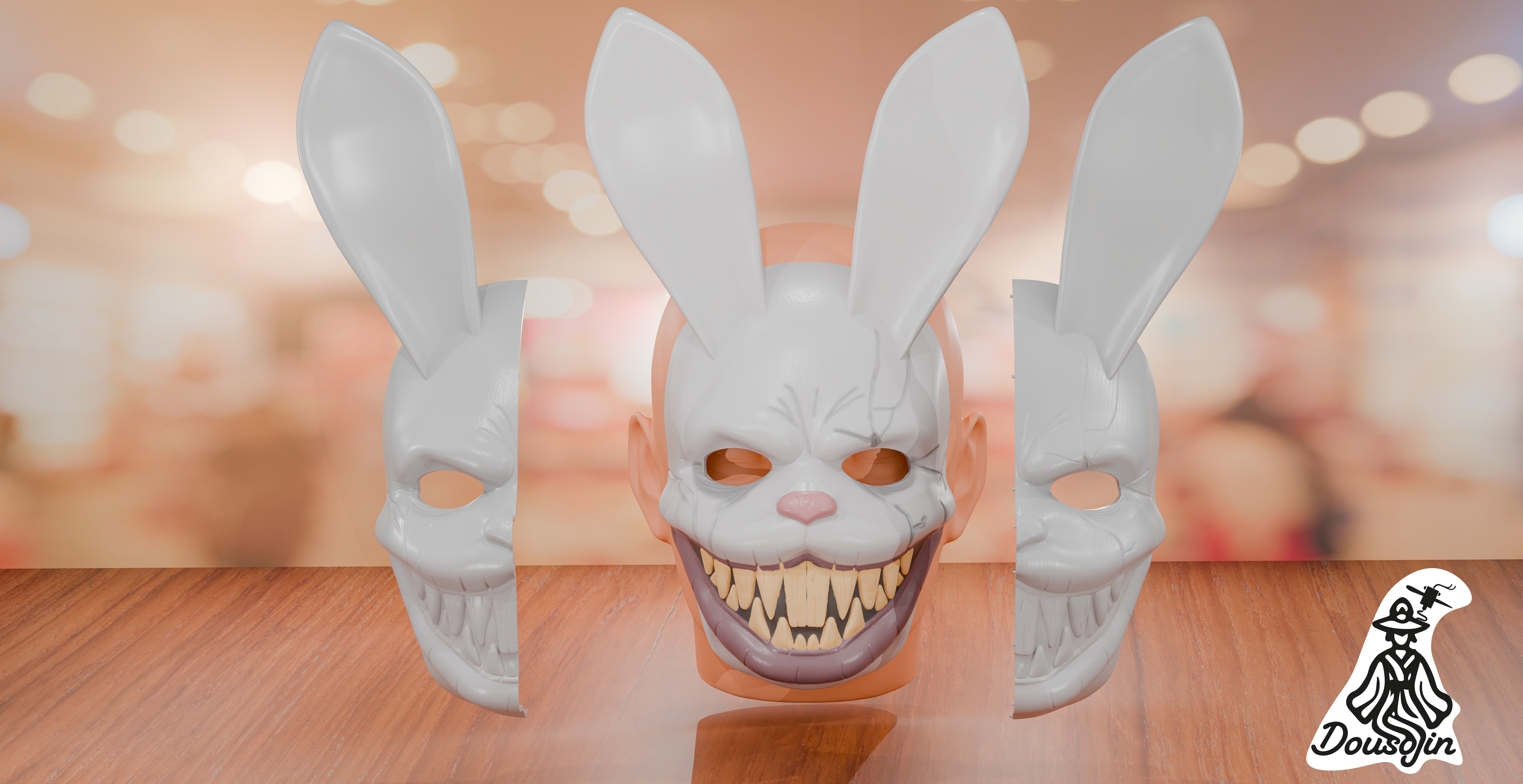 Horrible Rabbit Mask  3D print model_5