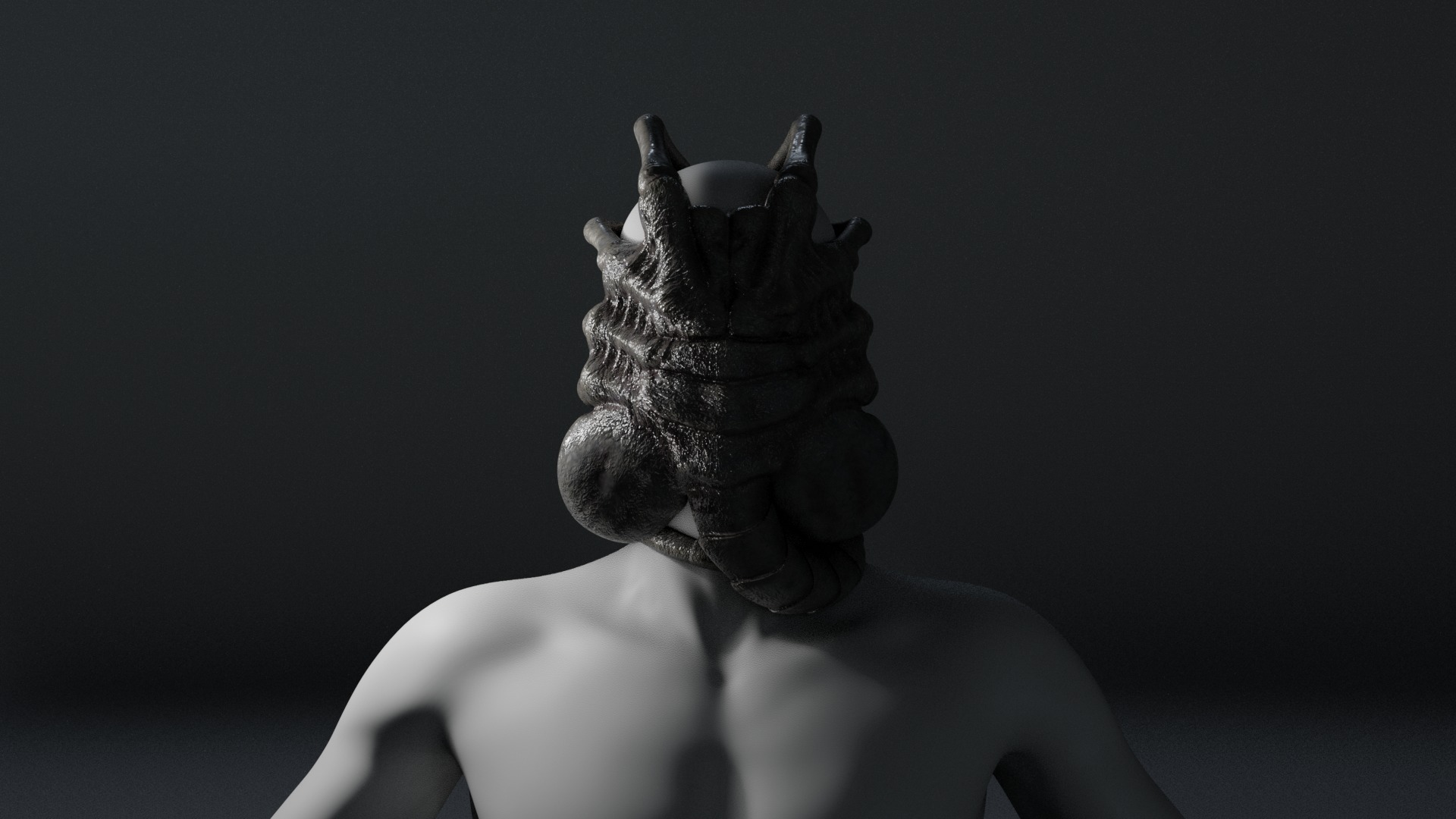 Facehugger rigged Low-poly 3D model_6