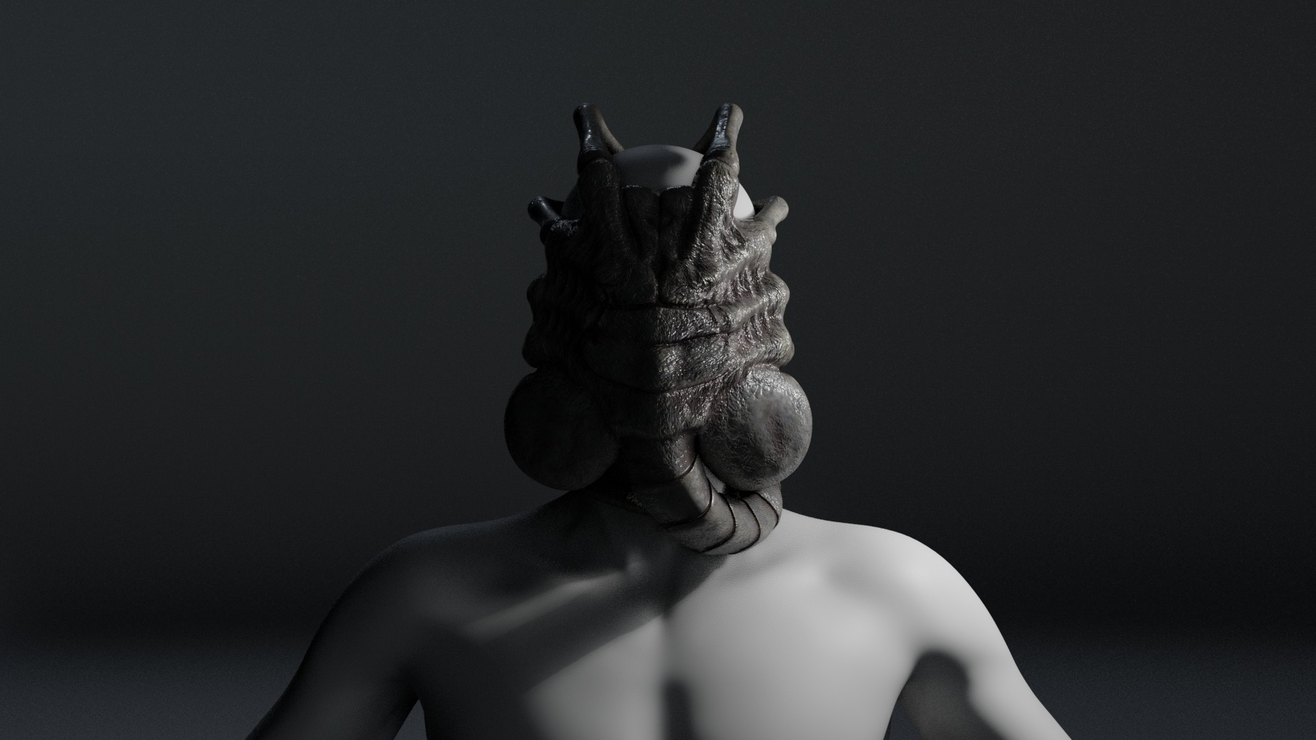 Facehugger rigged Low-poly 3D model_7