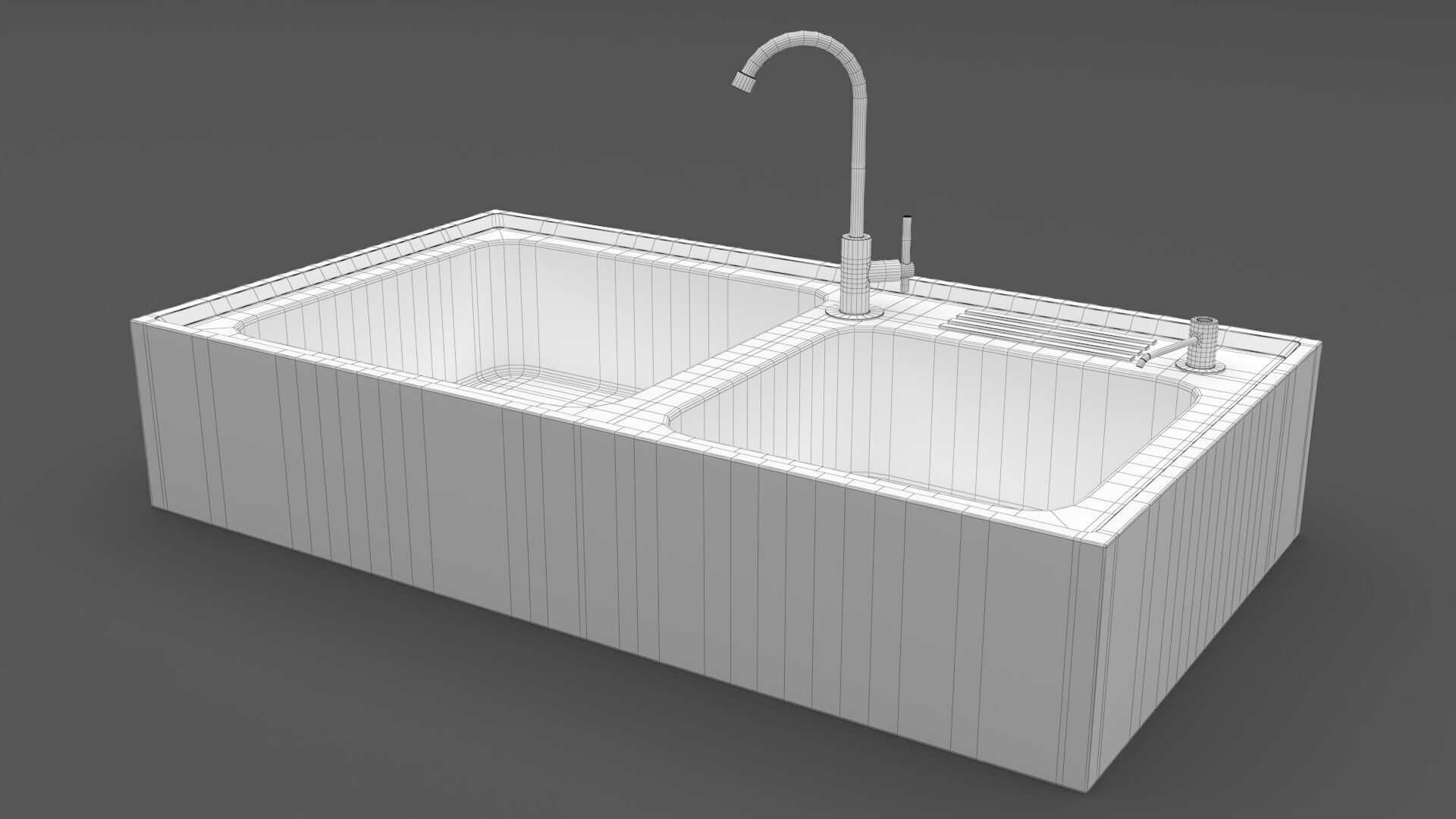 Sink with Faucet CG1 3D model_7