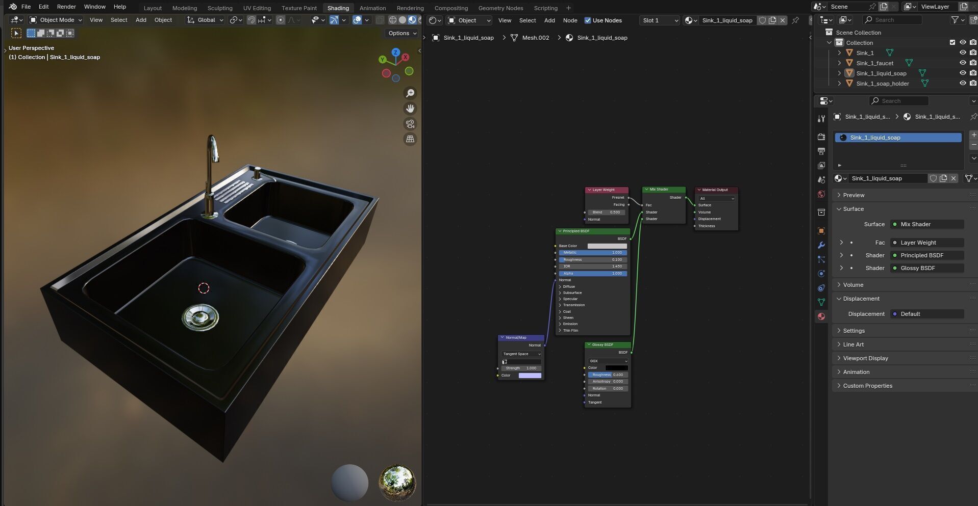Sink with Faucet CG1 3D model_16