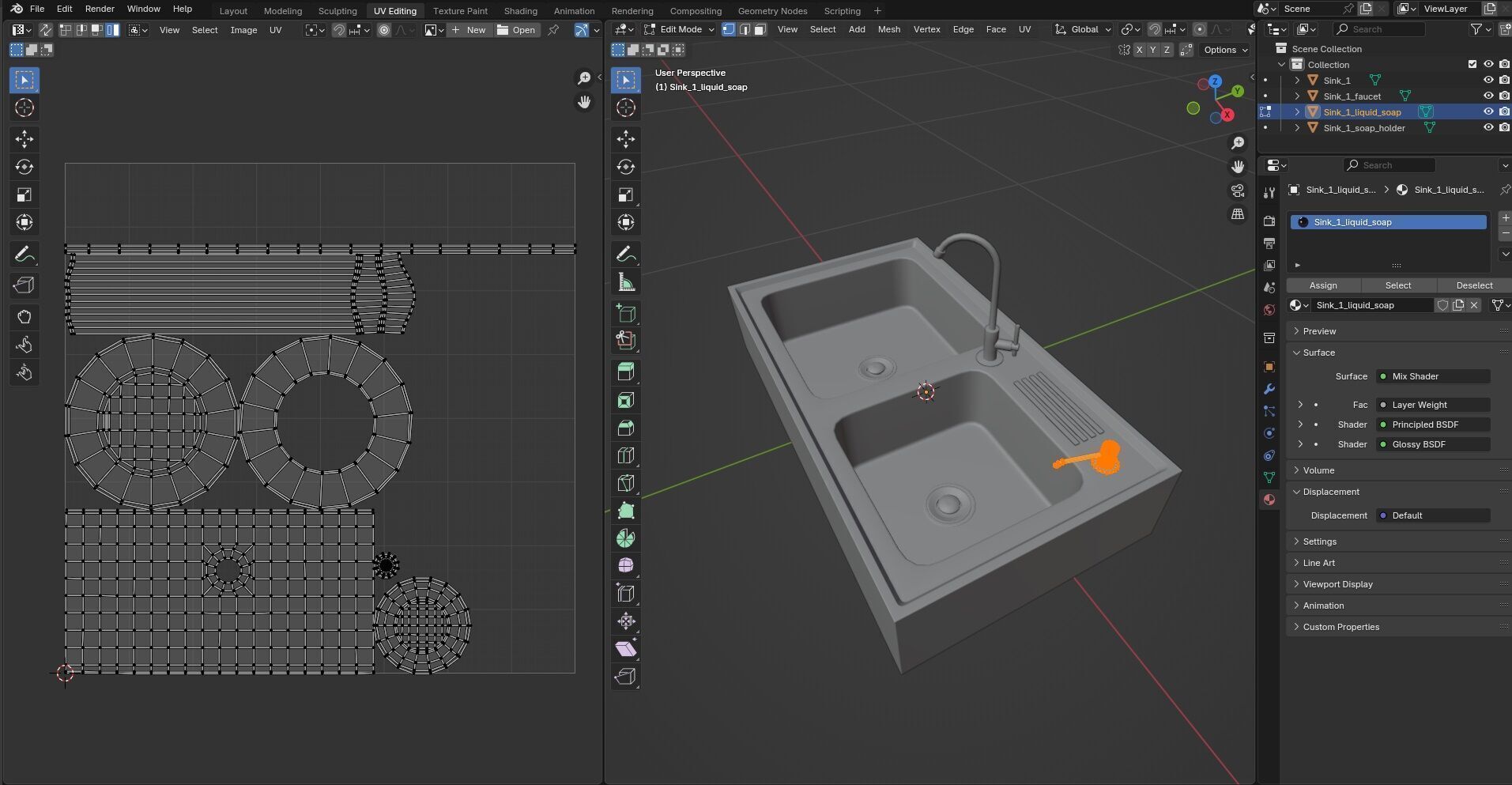 Sink with Faucet CG1 3D model_15