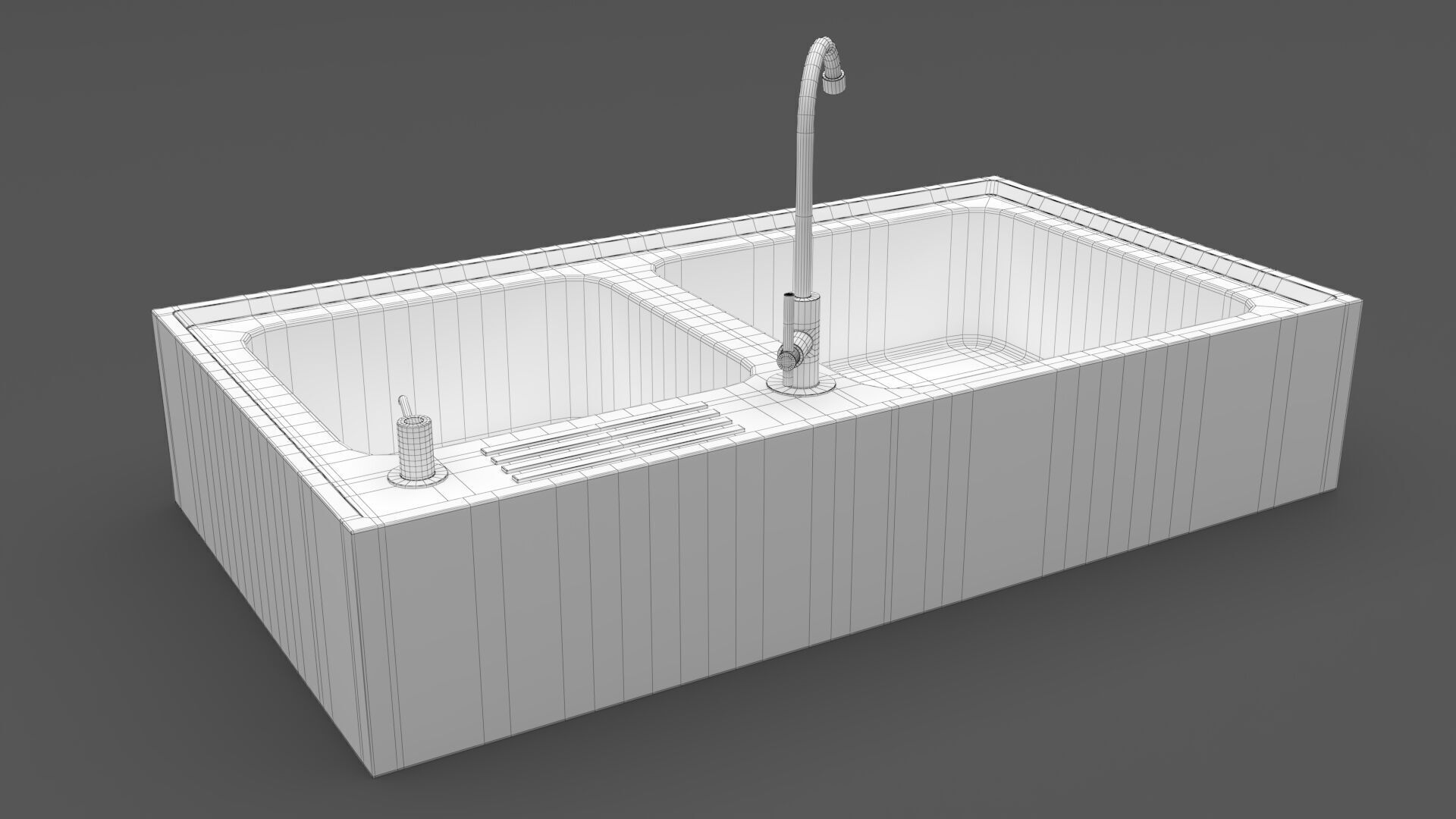 Sink with Faucet CG1 3D model_8