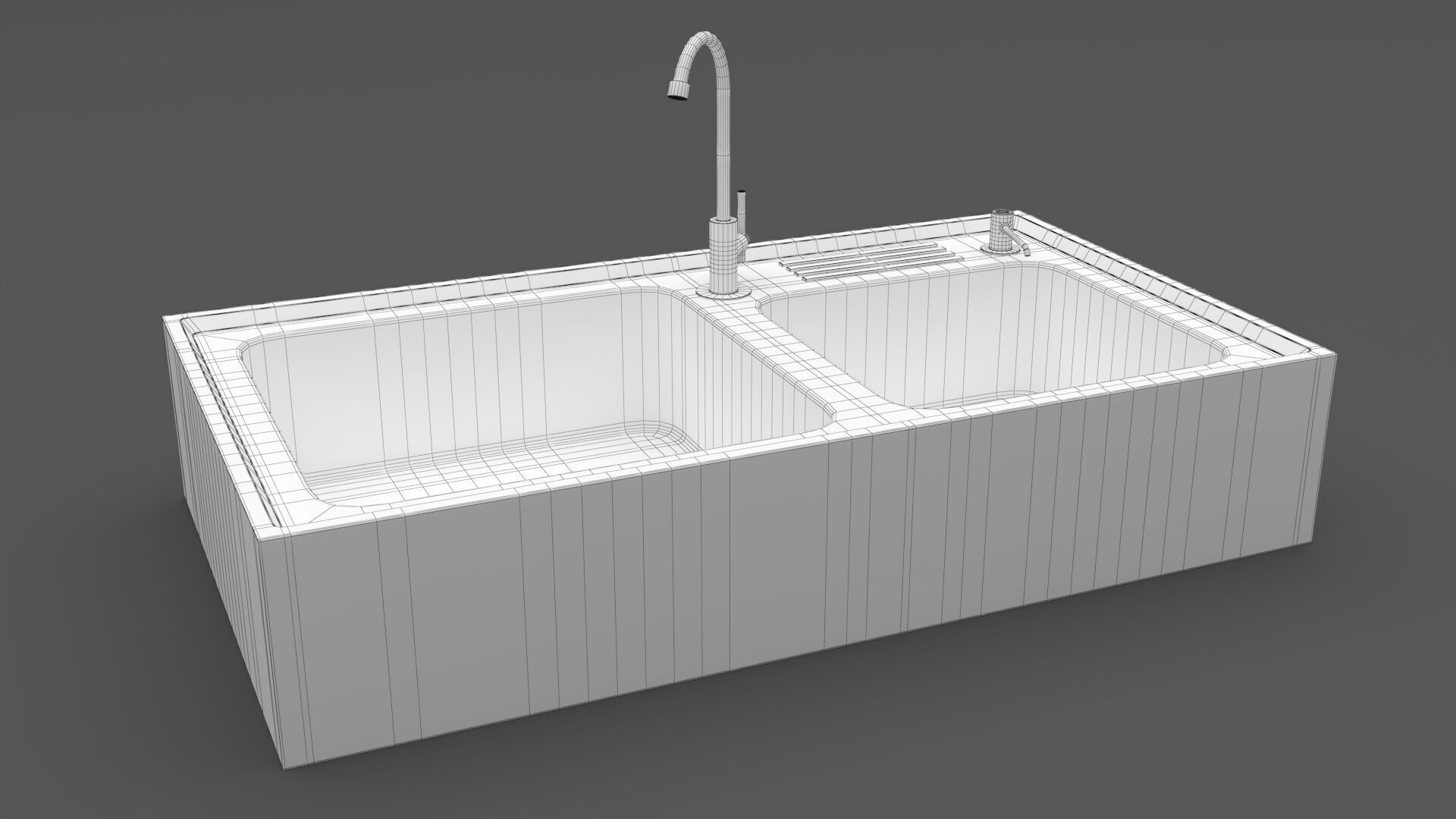Sink with Faucet CG1 3D model_5