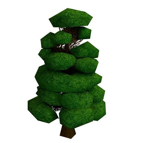 Tree - Kaizuka Junifer Round Low-poly 3D model