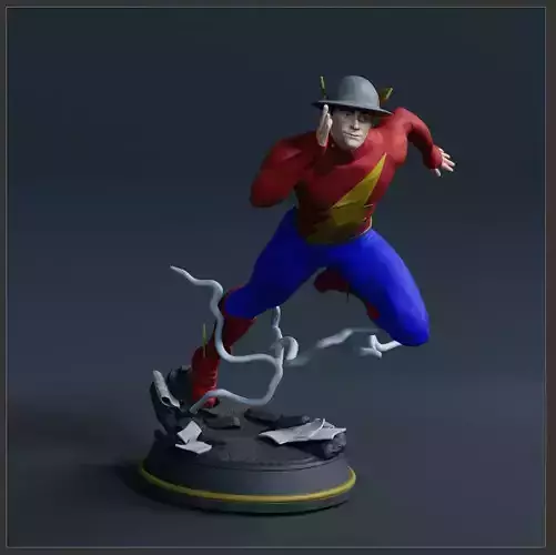 The Flash  Fan Art Statue 3d Printable 3D print model