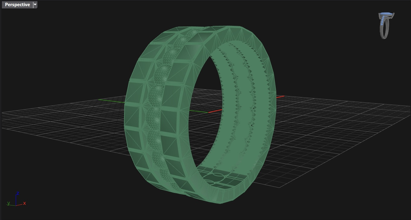bead and cube Ring Free 3D print model_4