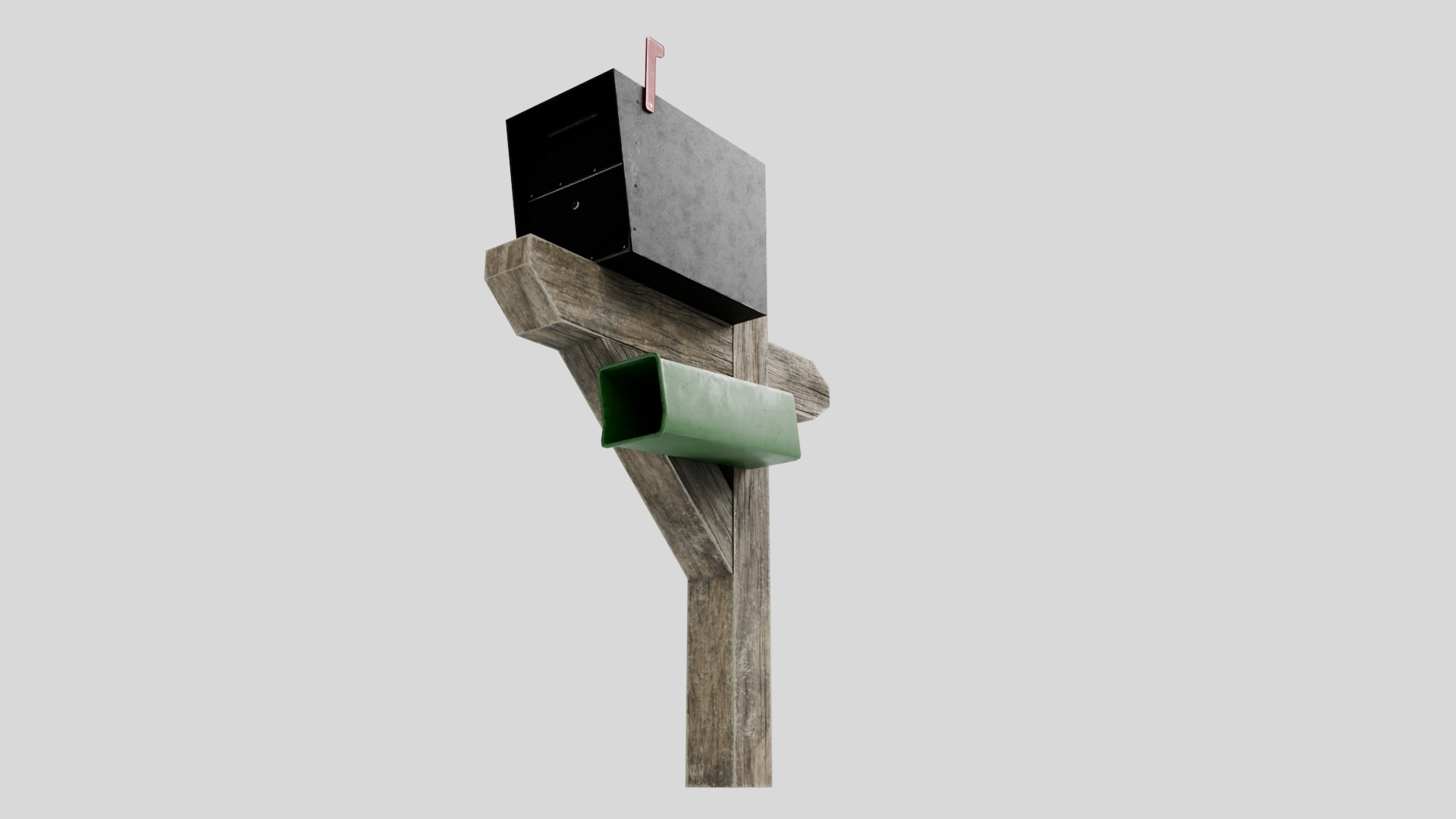 Large Mailbox with 4K Textures Low-poly 3D model_6