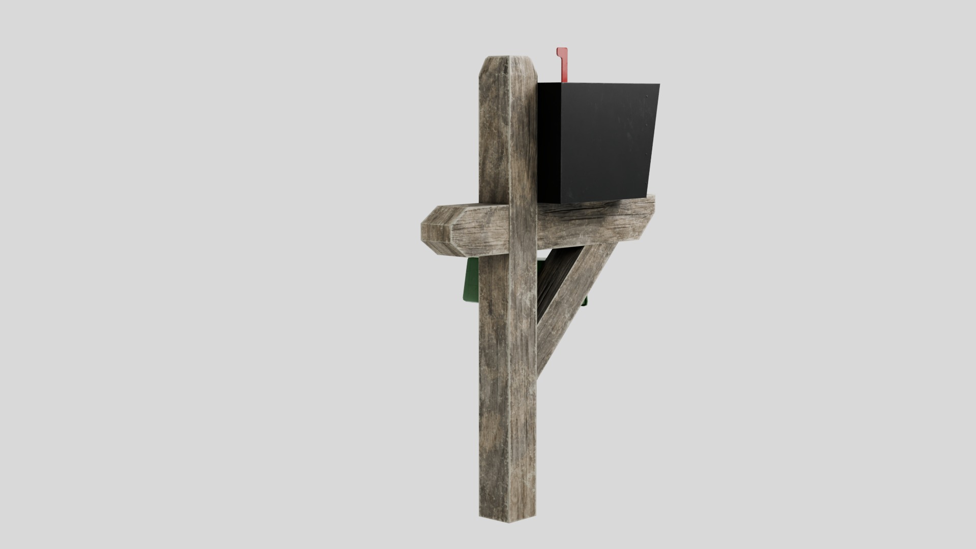 Large Mailbox with 4K Textures Low-poly 3D model_4