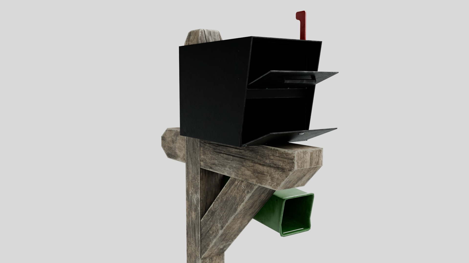 Large Mailbox with 4K Textures Low-poly 3D model_10