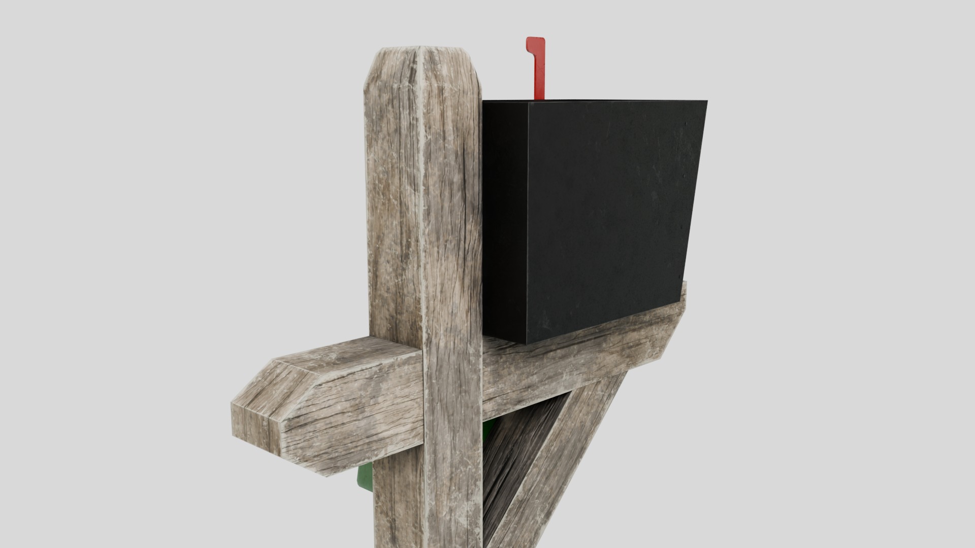 Large Mailbox with 4K Textures Low-poly 3D model_9