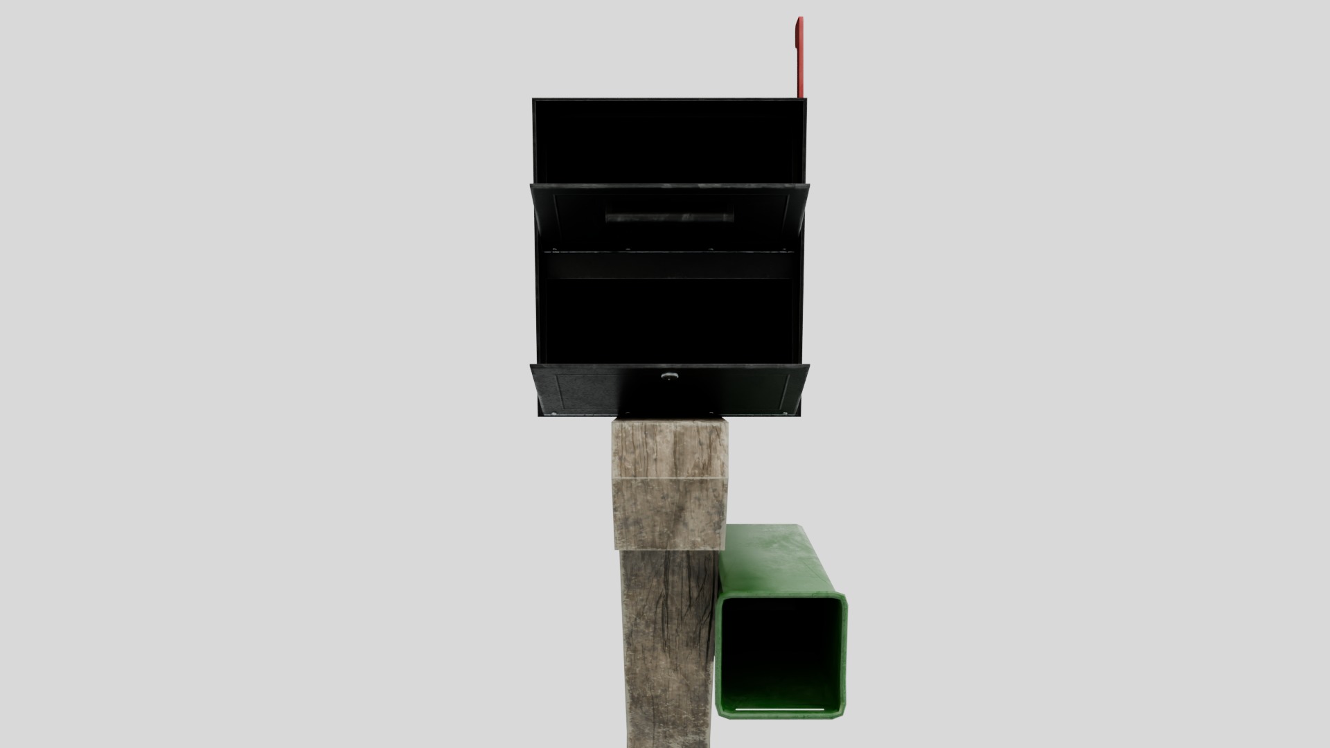 Large Mailbox with 4K Textures Low-poly 3D model_11