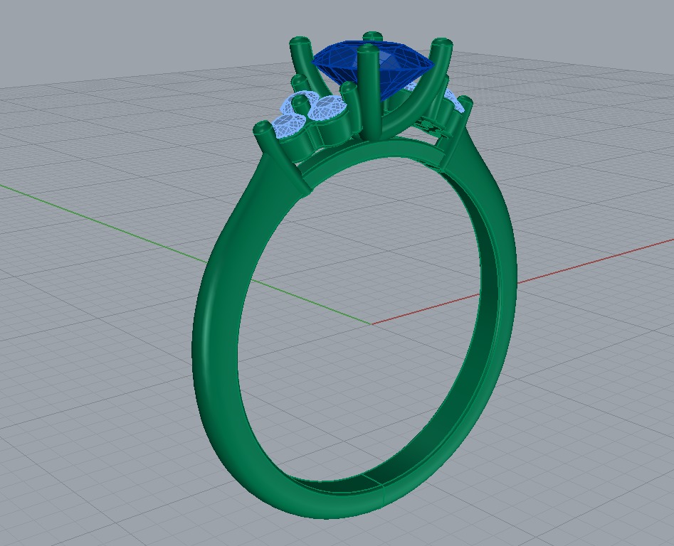 Diamond Ring 3D print model_4