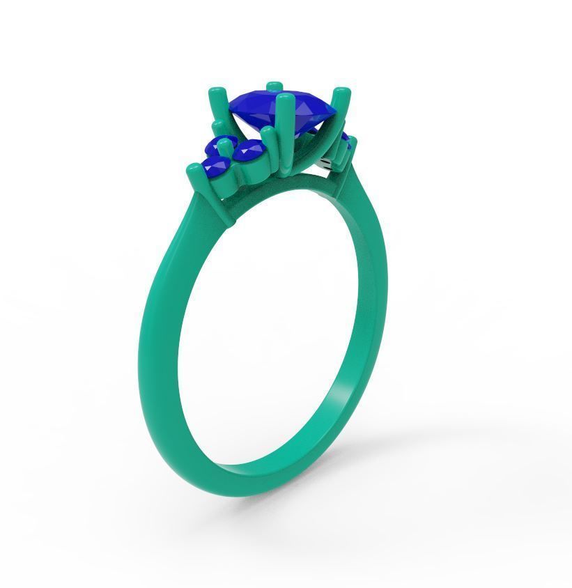 Diamond Ring 3D print model_3