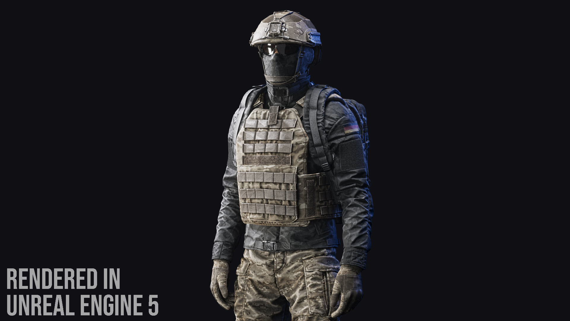 Tactical Soldier Low-poly 3D model_5