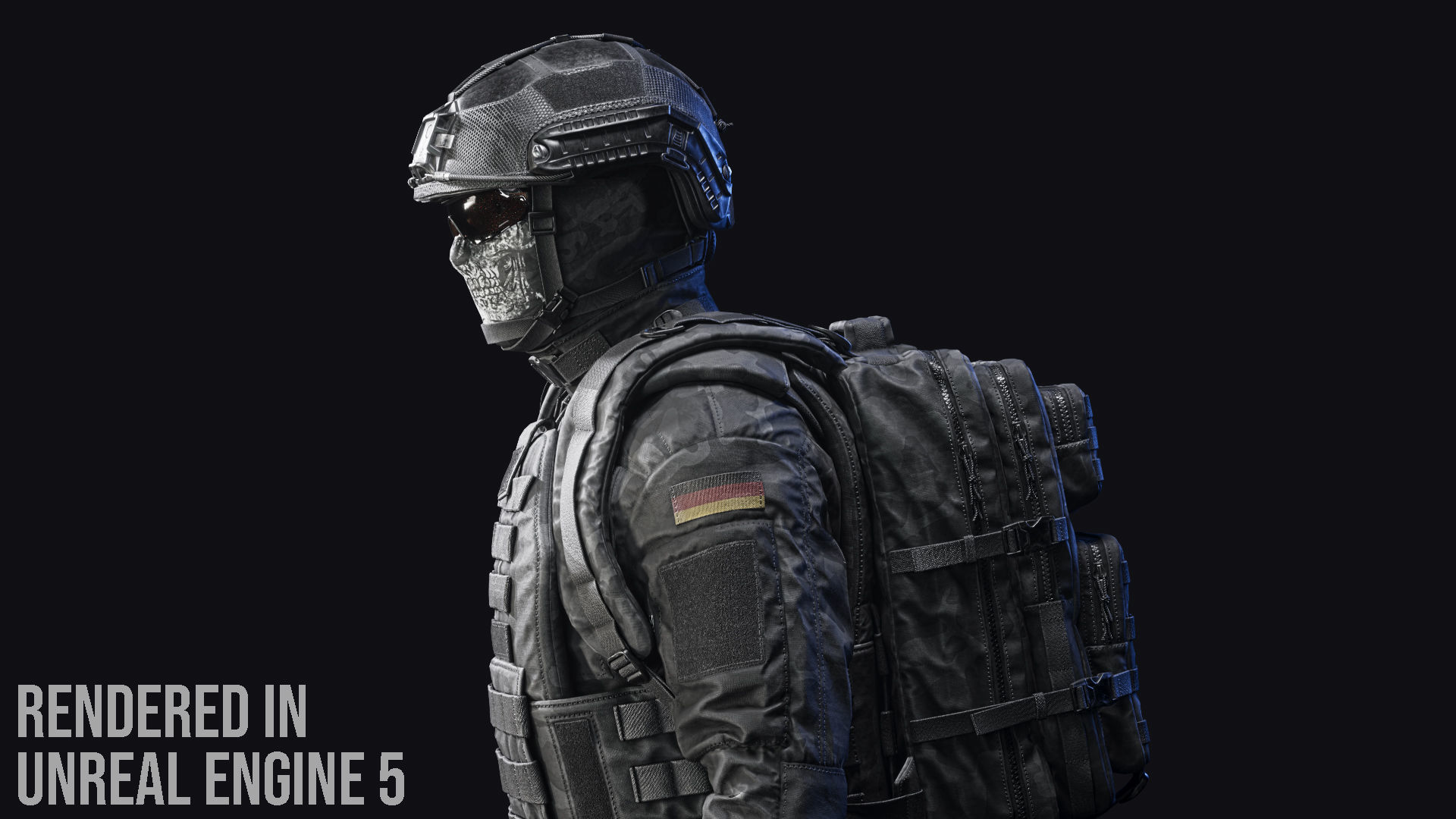 Tactical Soldier Low-poly 3D model_12