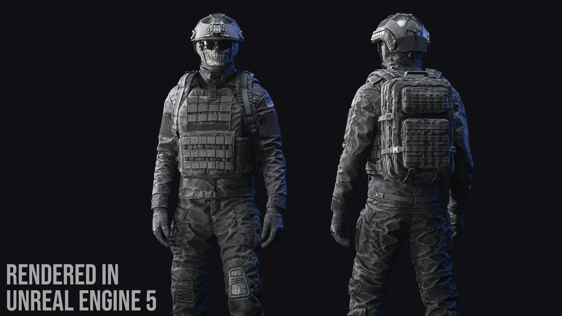 Tactical Soldier Low-poly 3D model_2