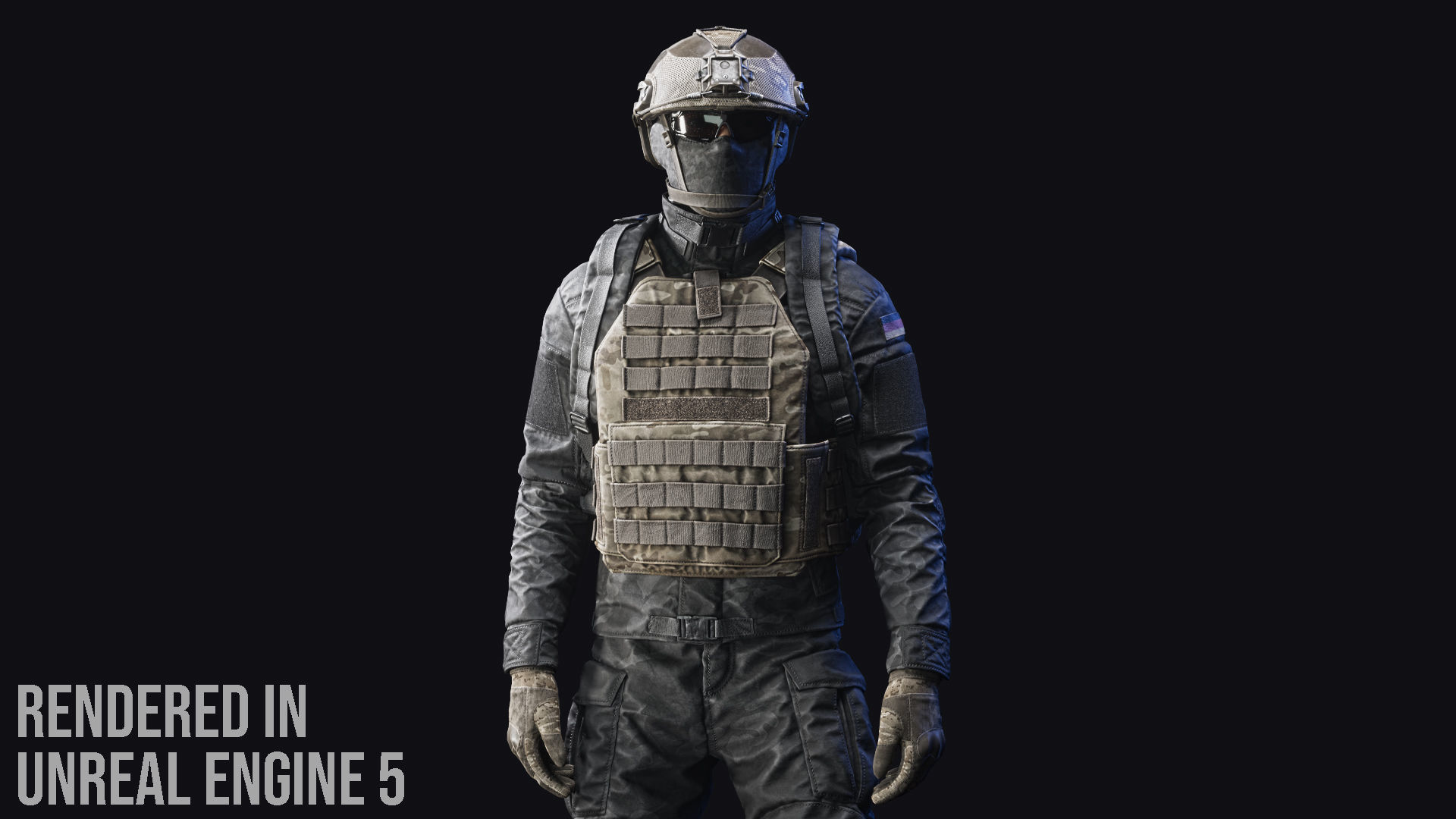 Tactical Soldier Low-poly 3D model_4